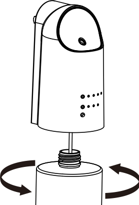 Plugging the A-P353 into a wall socket, where it hangs and starts working