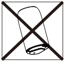 Icon showing that laying the A613 flat or face down is not allowed