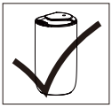 Icon showing the A613 standing upright, which is the correct way to use and store it