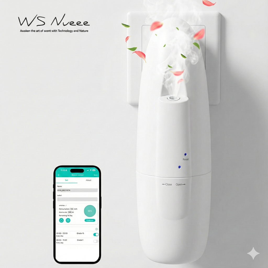 Plug in Waterless Diffuser for Home Fragrance – Up to 500 sq ft Scent Coverage – No Heat, No Water