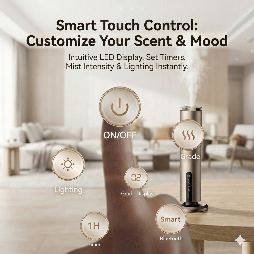 Tower Waterless Aroma Machine For Home Desk Li-Battery