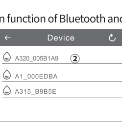 Scent Marketing app device list showing A320 and other diffusers