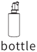 The A320 400 mL refillable oil bottle with its atomised head