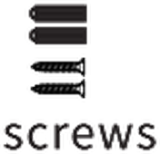 The set of screws supplied for wall-mounting the A320