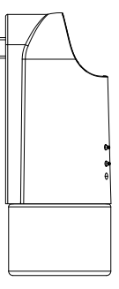 Line drawing of the A-P353 diffuser body, side view showing the wall plug on the back