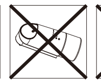 Illustration of the A-P353 tilted over, marked wrong with a cross