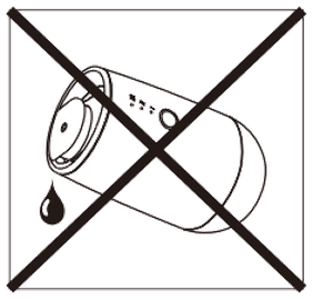 Icon showing that tilting the A603 causes the oil to leak