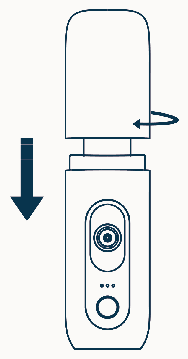 Align the top cover back onto the machine and twist clockwise to lock it