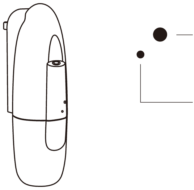 The AE103 diffuser body with the reset button and indicator light called out on its lower edge