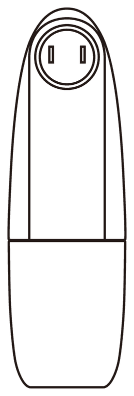 Front view of the WSNUEEE AE103 diffuser showing the atomized head at the top of the body