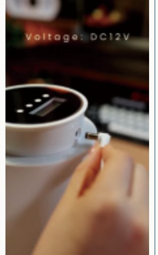 Plug the power cord and connect to the power supply